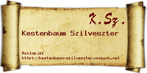 Kestenbaum Szilveszter névjegykártya