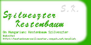 szilveszter kestenbaum business card